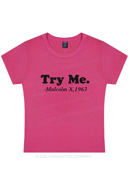 Try Me Y2K Baby Tee Cherrykitten