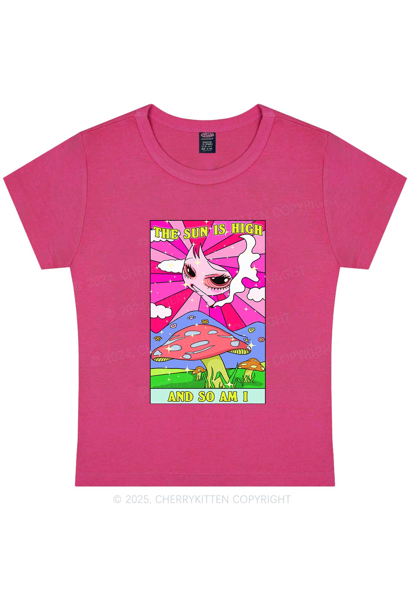 The Sun Is High Y2K Baby Tee Cherrykitten