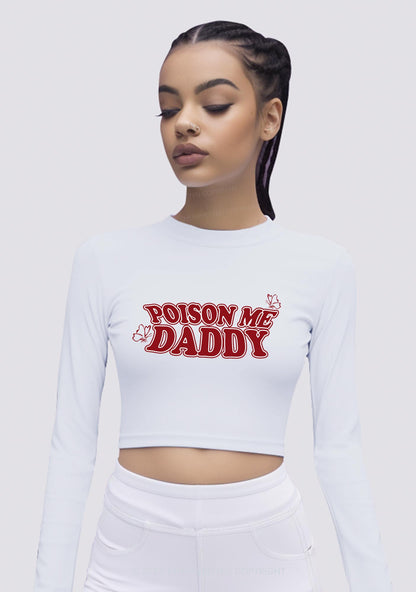 Poison Me Daddy Long Sleeve Crop Top Cherrykitten