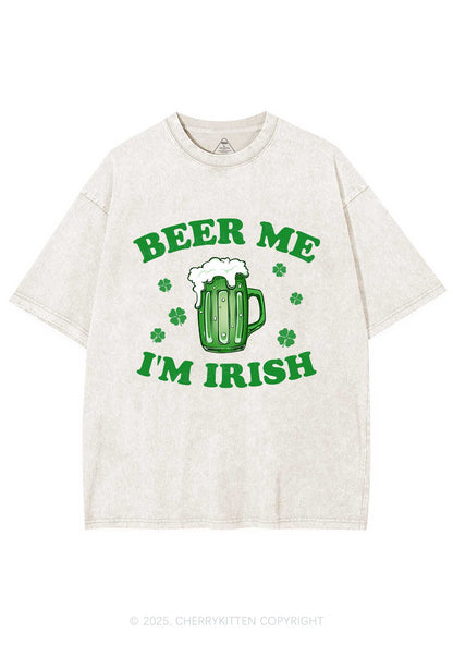 Beer Me Im Irish St Patricks Y2K Washed Tee Cherrykitten