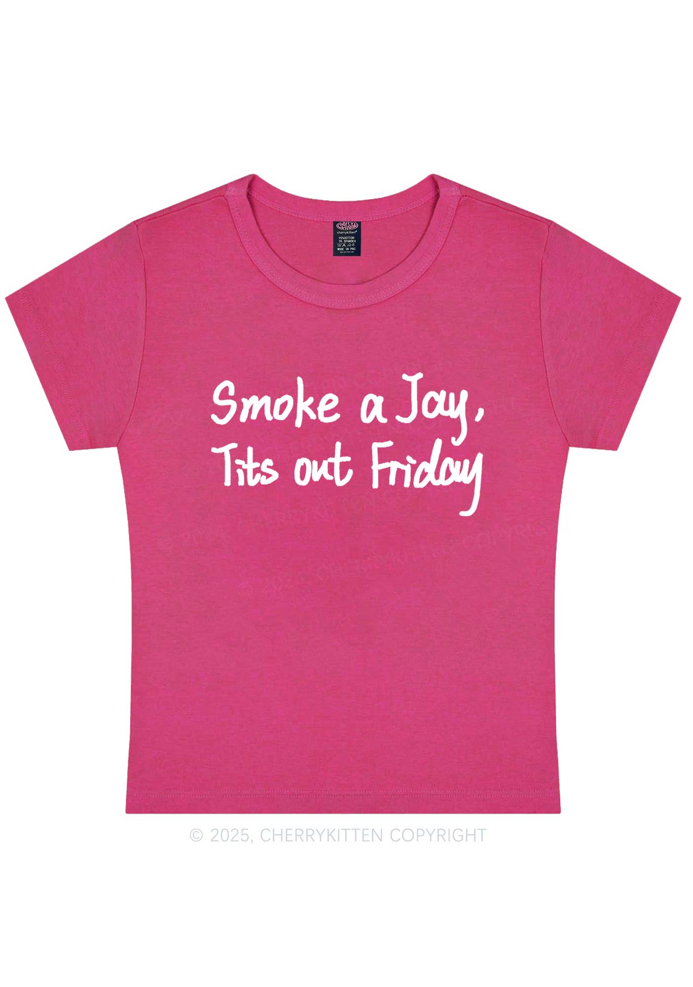 Smoke A Jay Y2K Baby Tee Cherrykitten