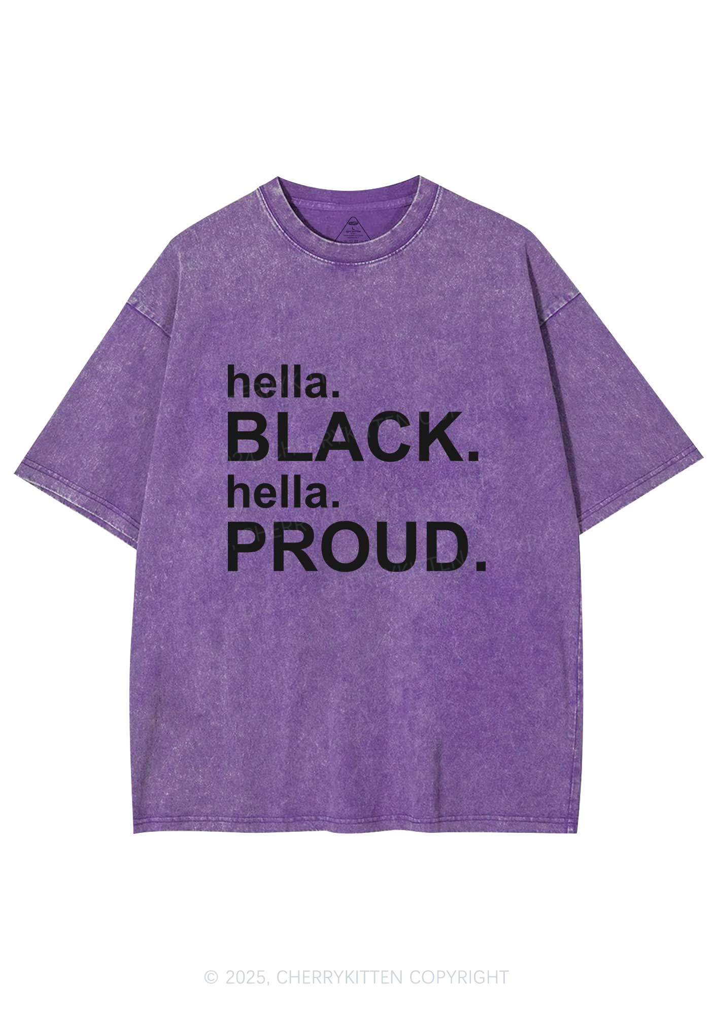 Black Proud Y2K Washed Tee Cherrykitten