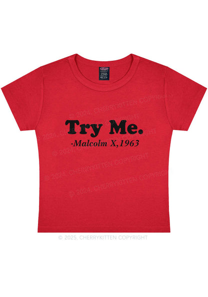 Try Me Y2K Baby Tee Cherrykitten