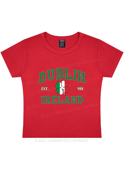 Dublin Ireland St Patricks Y2K Baby Tee Cherrykitten