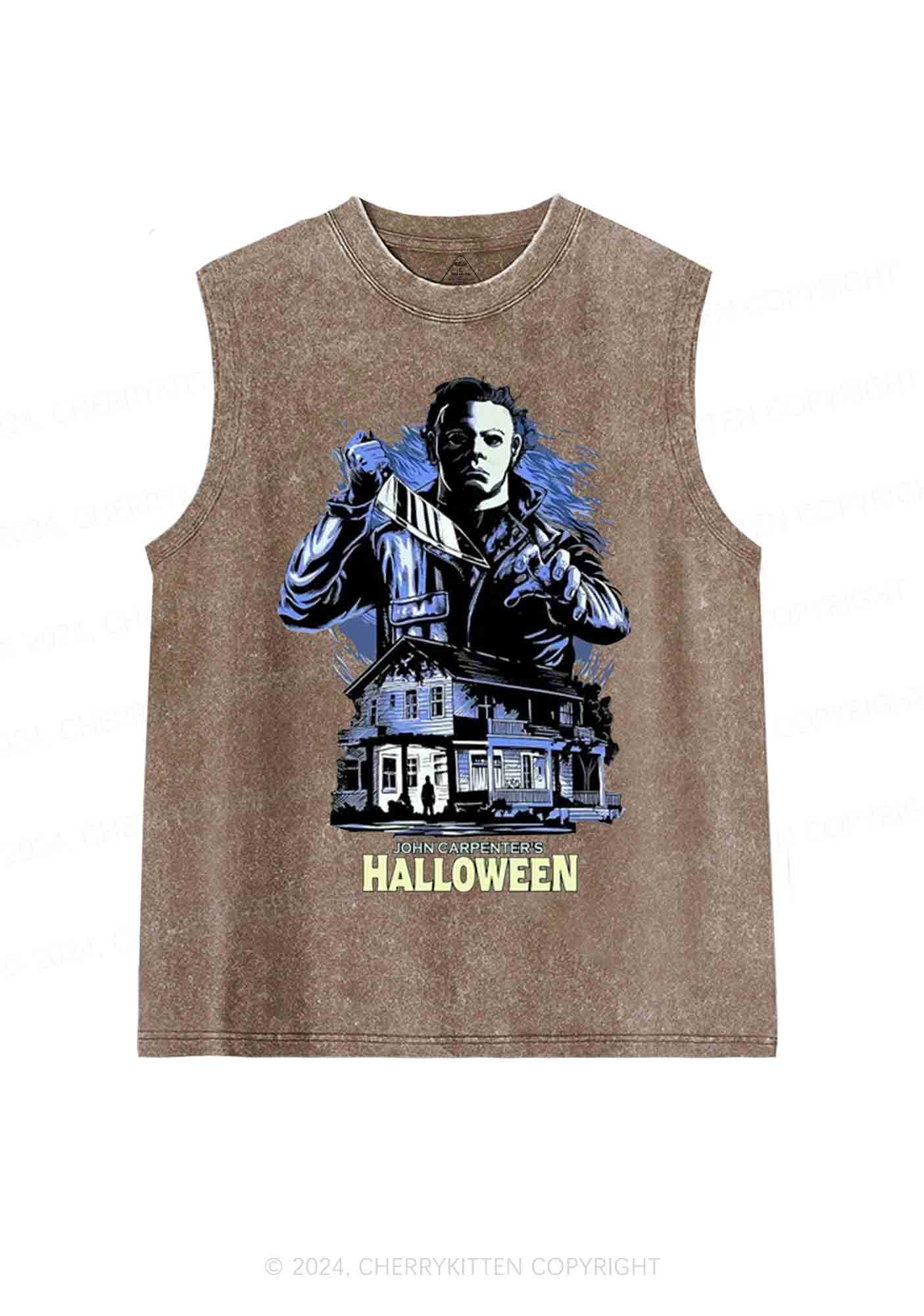 Halloween Movie Y2K Washed Tank Cherrykitten