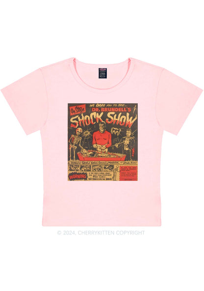 Halloween Shock Show Y2K Baby Tee Cherrykitten