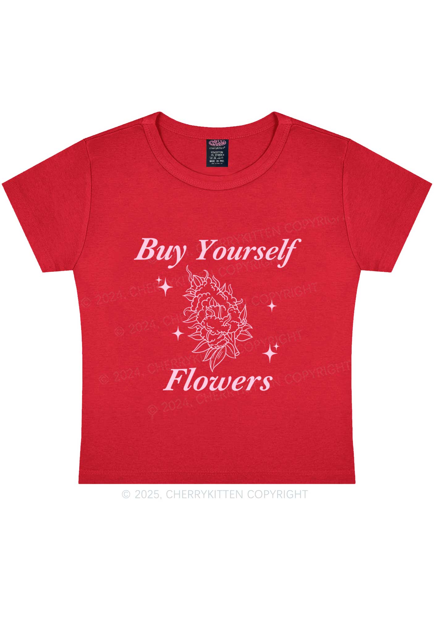 Buy Yourself Flowers Y2K Baby Tee Cherrykitten