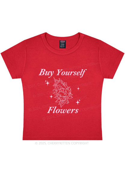 Buy Yourself Flowers Y2K Baby Tee Cherrykitten