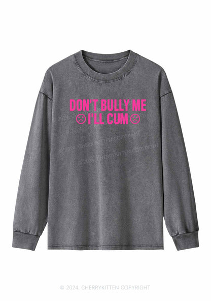 Don't Bully Me Y2K Washed Long Sleeves Cherrykitten