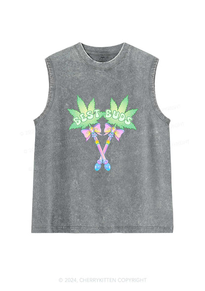 Best Buds Y2K Washed Tank Cherrykitten