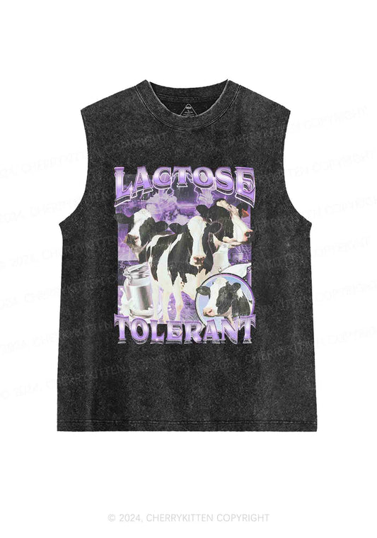 Lactose Tolerant Cow Y2K Washed Tank Cherrykitten