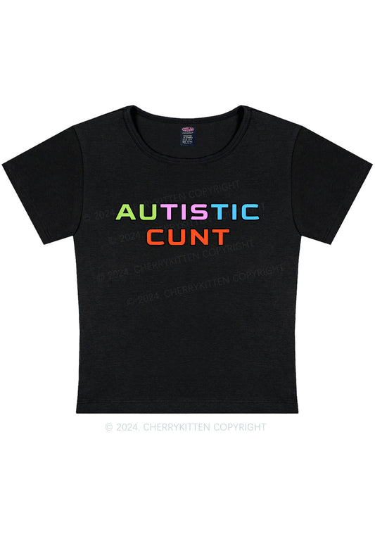 Autistic Cxxt Y2K Baby Tee Cherrykitten