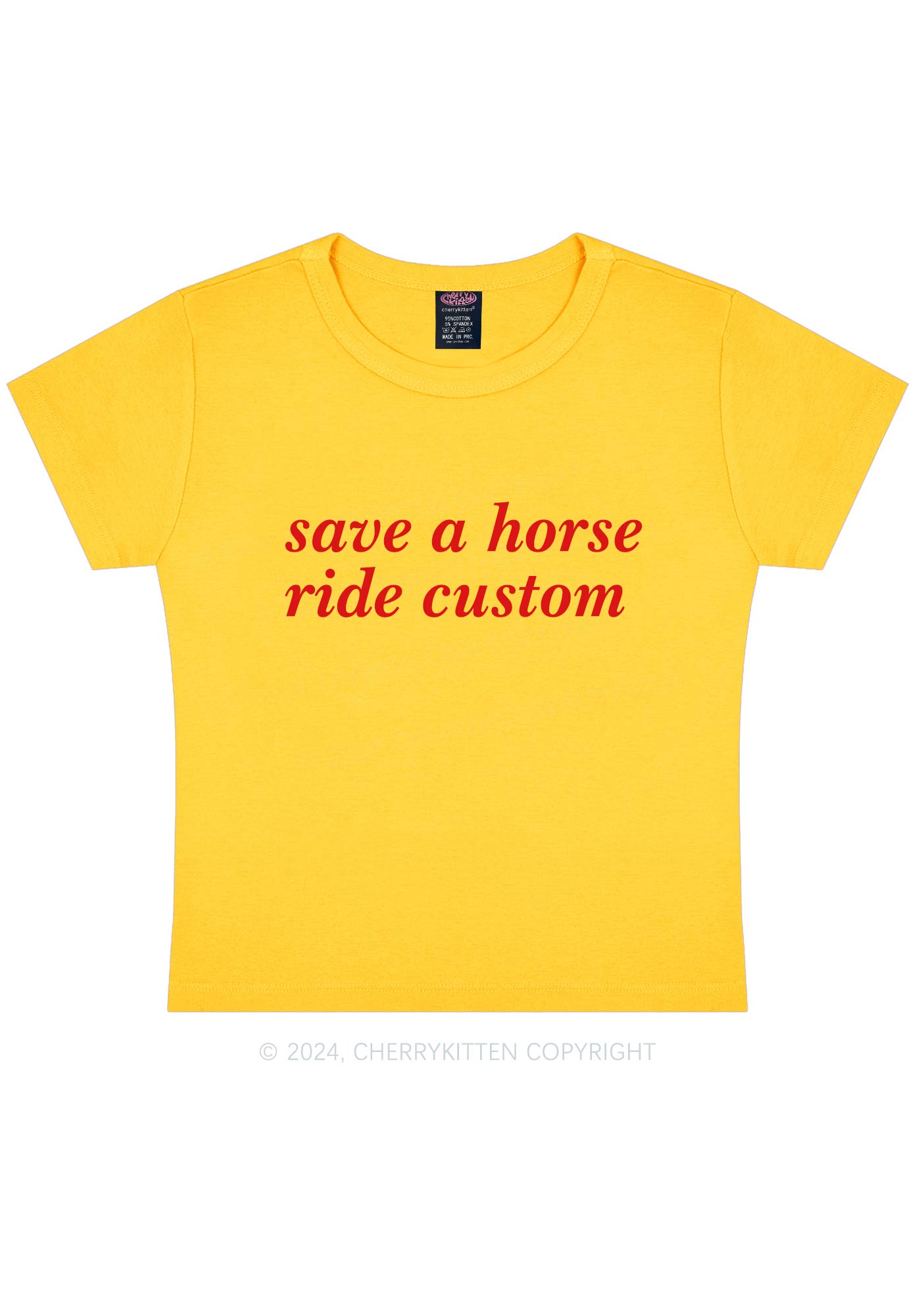 Save Horse Ride Custom Y2K Baby Tee Cherrykitten