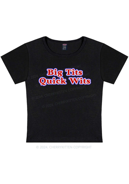 Quick Wits Y2K Baby Tee Cherrykitten