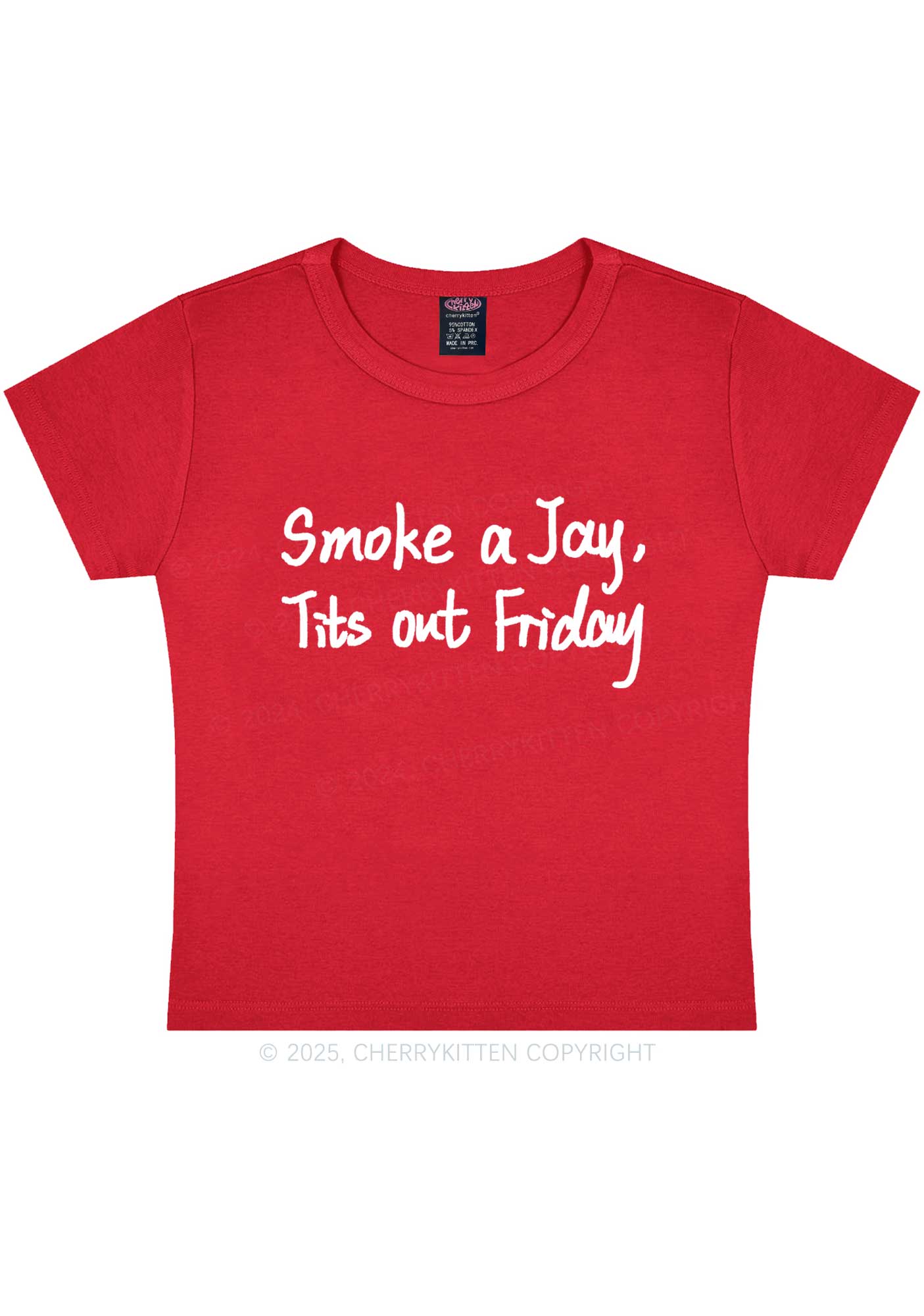 Smoke A Jay Y2K Baby Tee Cherrykitten