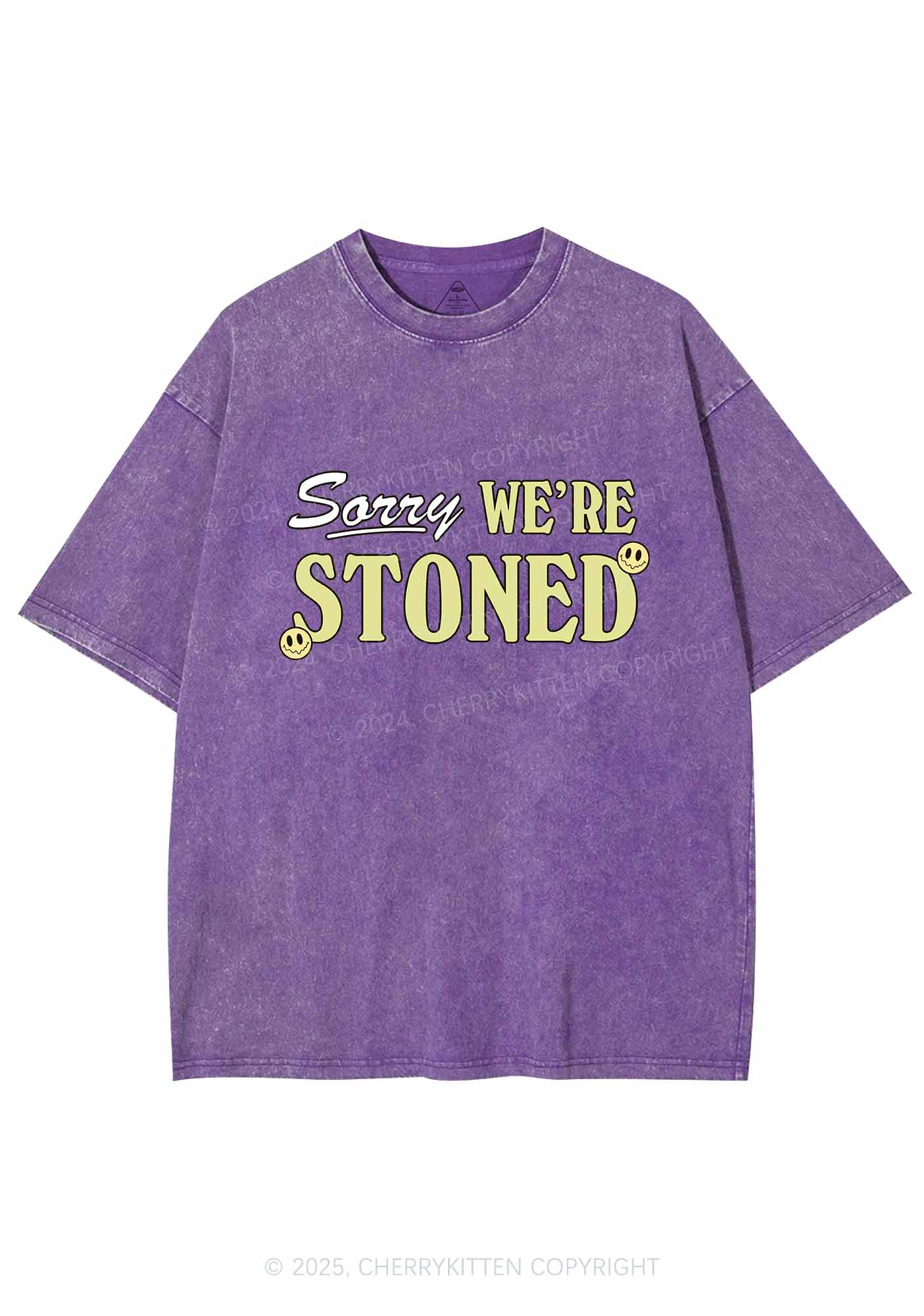 Sorry We're Stoned Y2K Washed Tee Cherrykitten