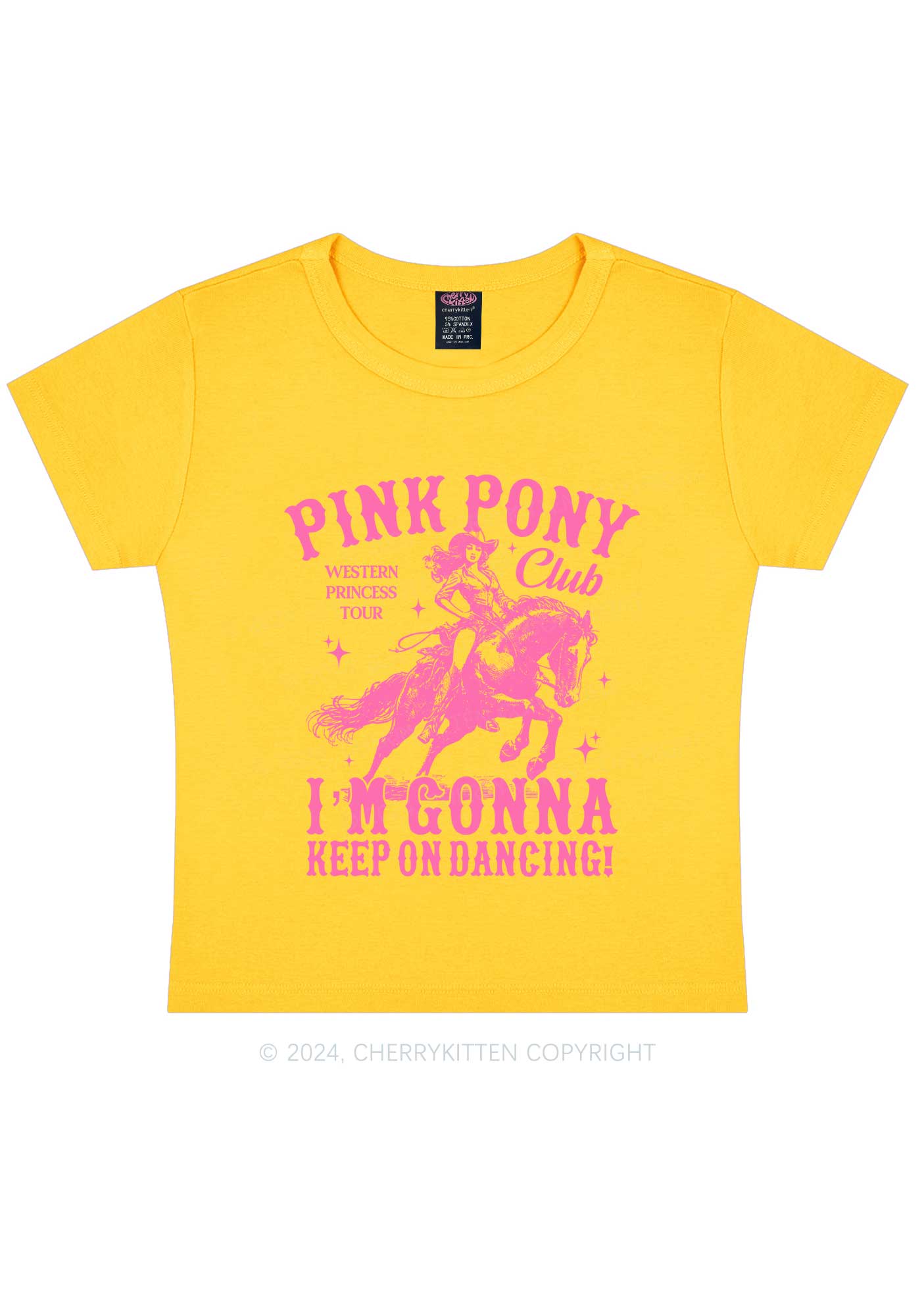 Im Gonna Keep On Dancing Y2K Baby Tee Cherrykitten