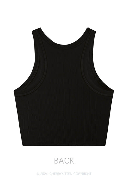 Espresso Y2K Crop Tank Top Cherrykitten