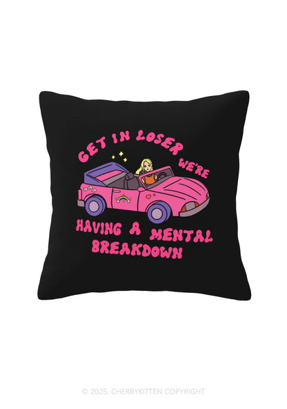 Get In Y2K Throw Pillow Cover Cherrykitten