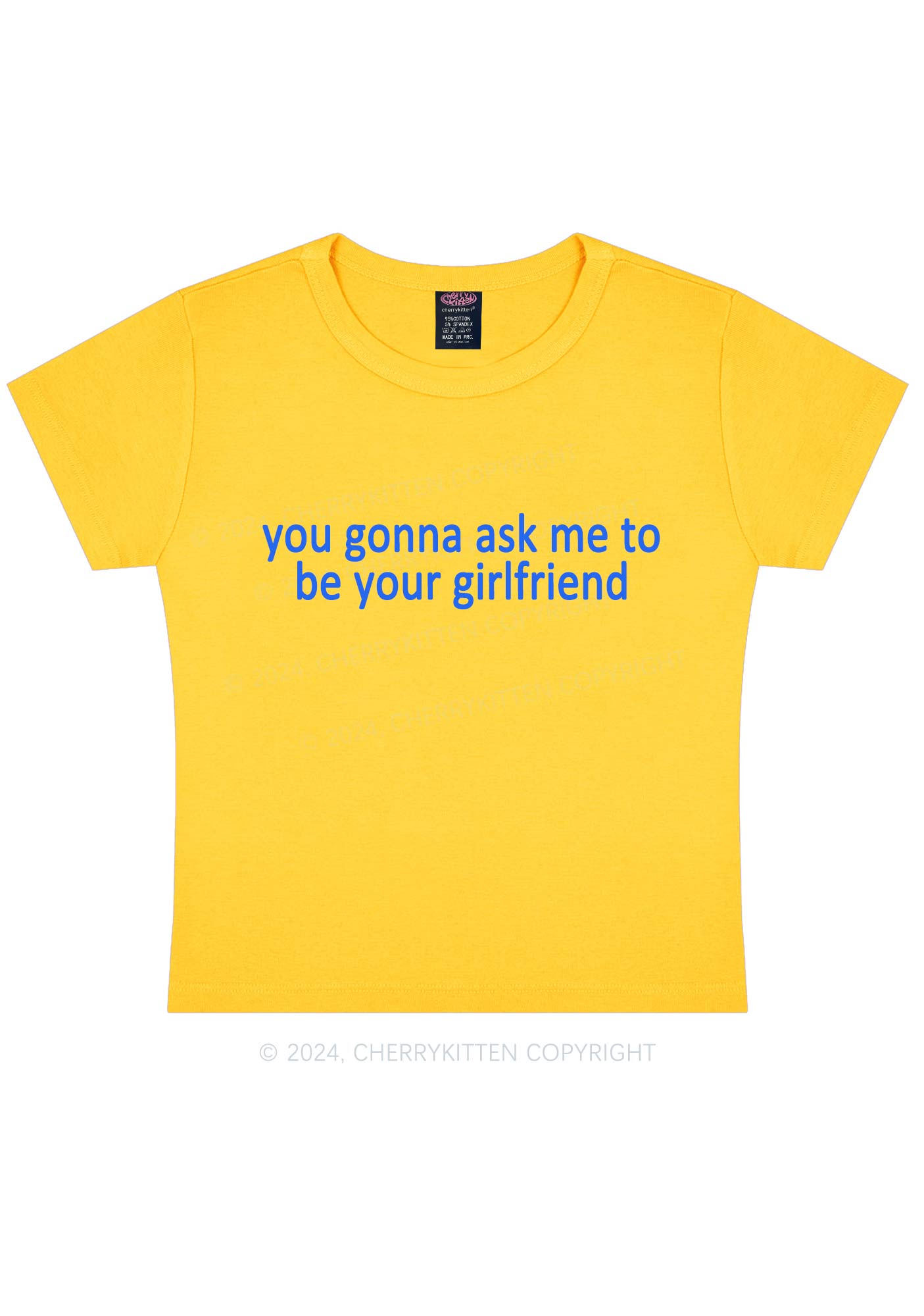 Be Your Girlfriend Y2K Baby Tee Cherrykitten