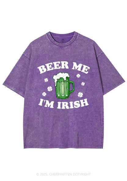 Beer Me Im Irish St Patricks Y2K Washed Tee Cherrykitten