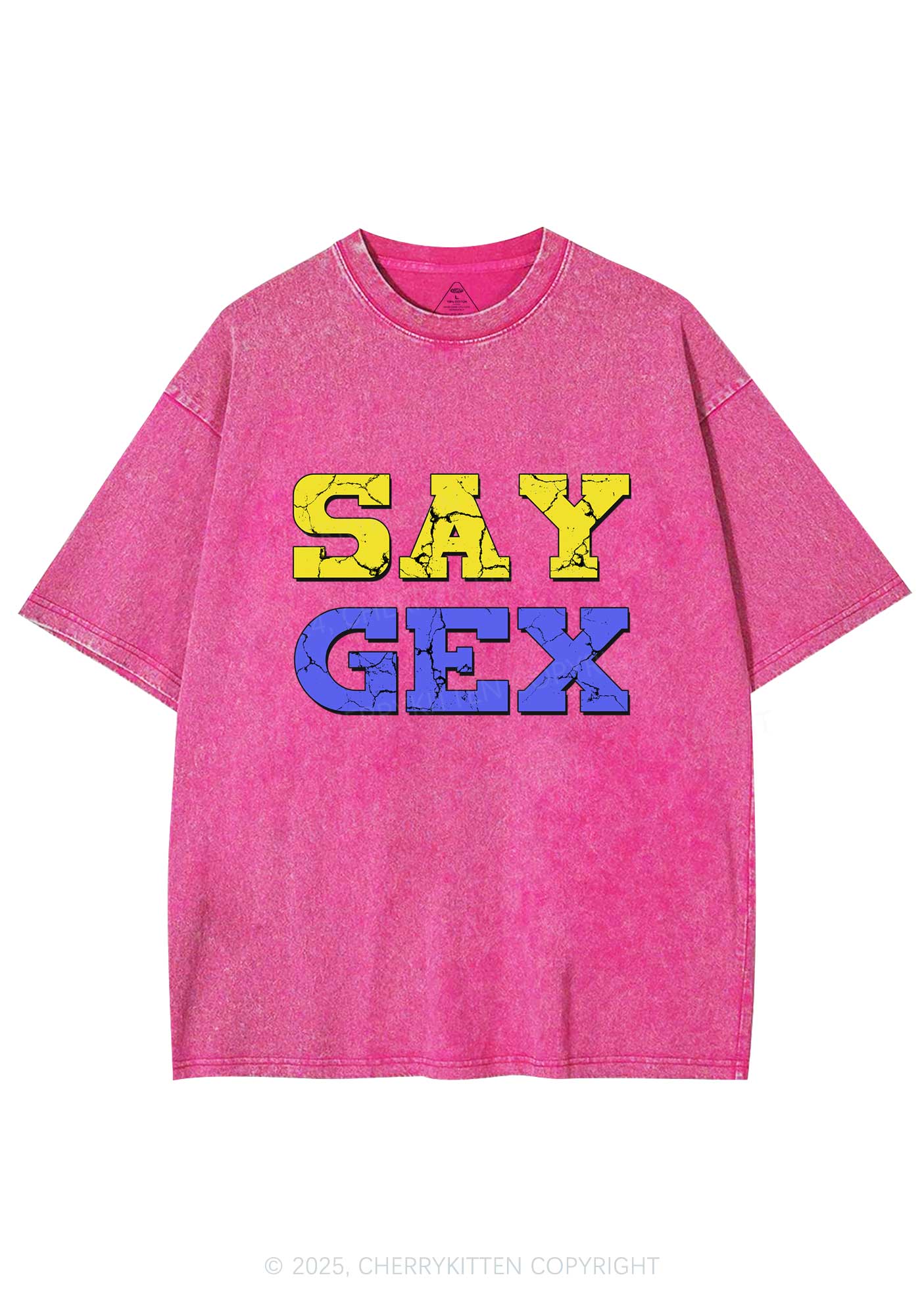 Say Gex Y2K Washed Tee Cherrykitten