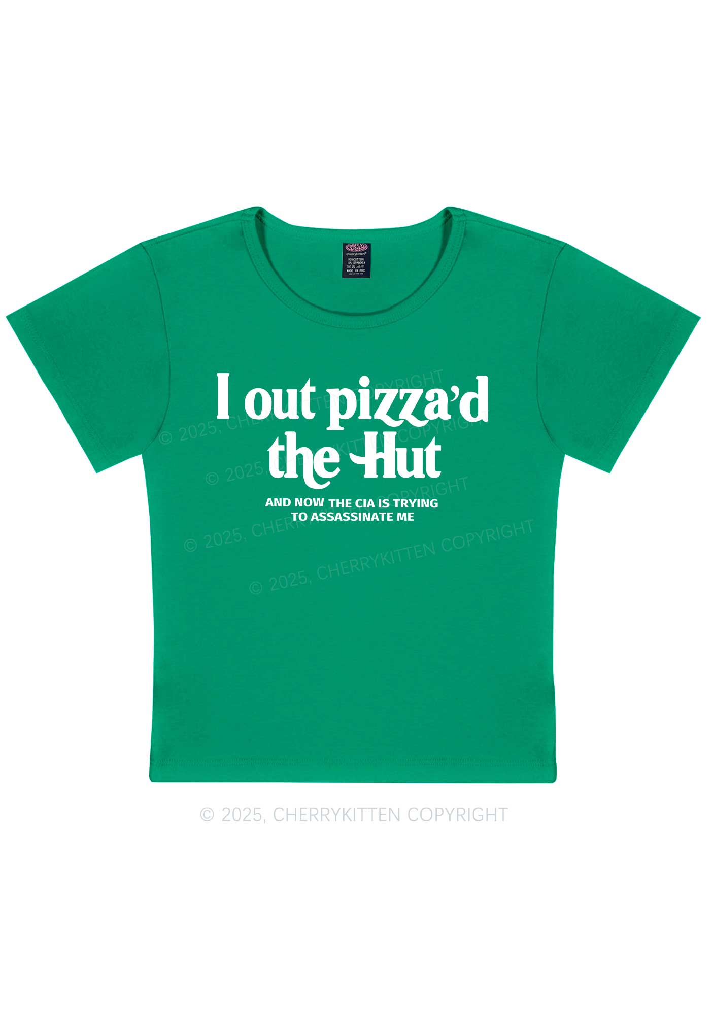 Out Pizzad The Hut Y2K Baby Tee Cherrykitten