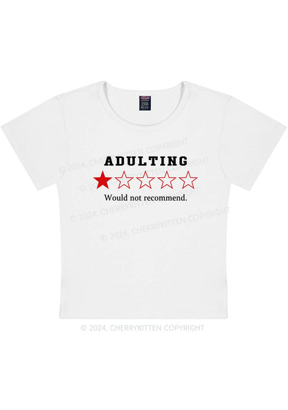 Adulting Not Recommend Y2K Baby Tee Cherrykitten