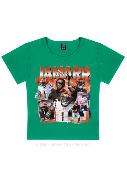 Orange Jamarr Y2K Super Bowl Baby Tee Cherrykitten