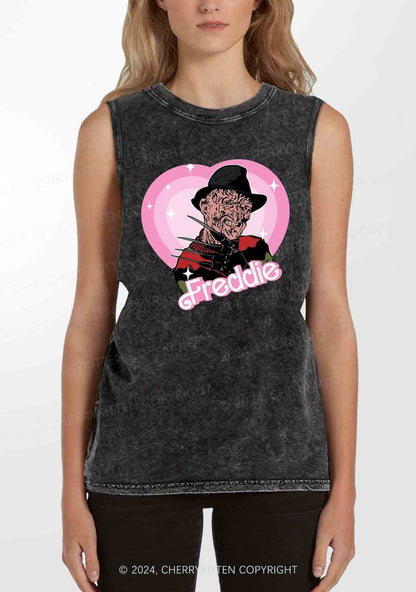 Halloween Brutal Killer Y2K Washed Tank Cherrykitten