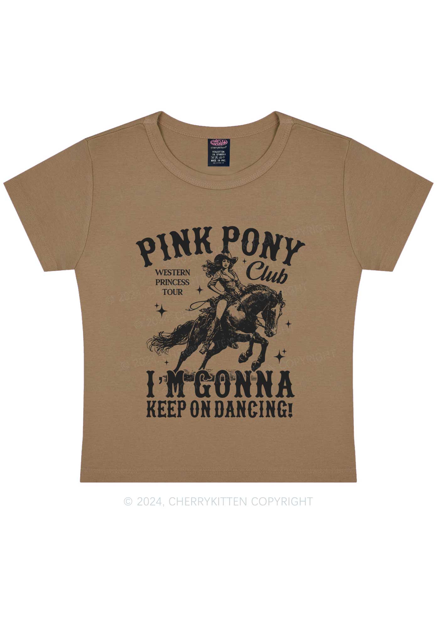 Im Gonna Keep On Dancing Y2K Baby Tee Cherrykitten