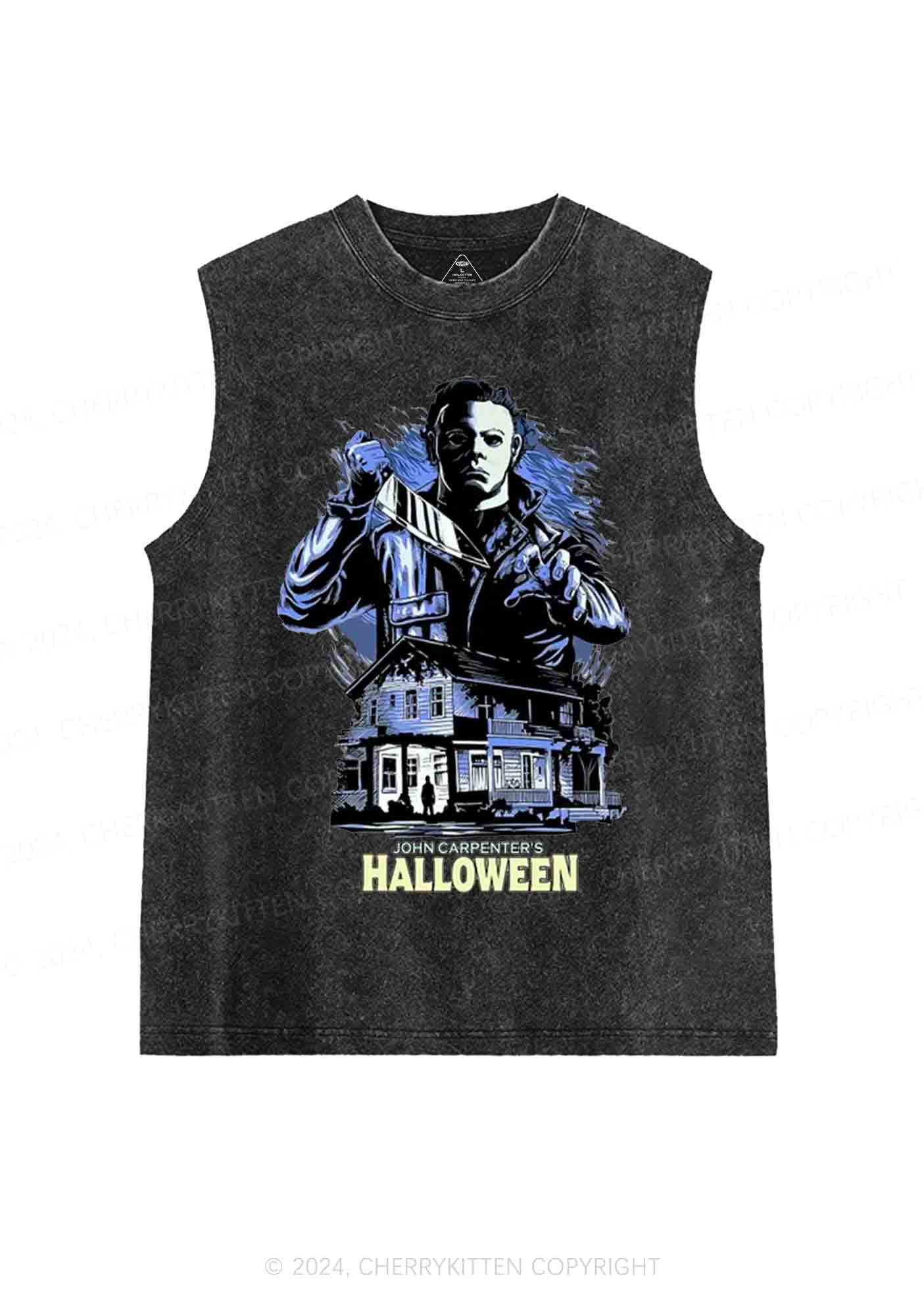 Halloween Movie Y2K Washed Tank Cherrykitten