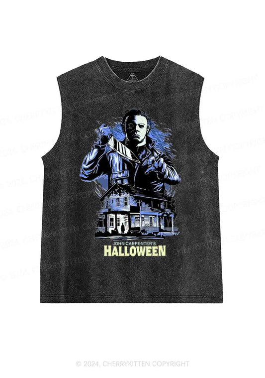 Halloween Movie Y2K Washed Tank Cherrykitten