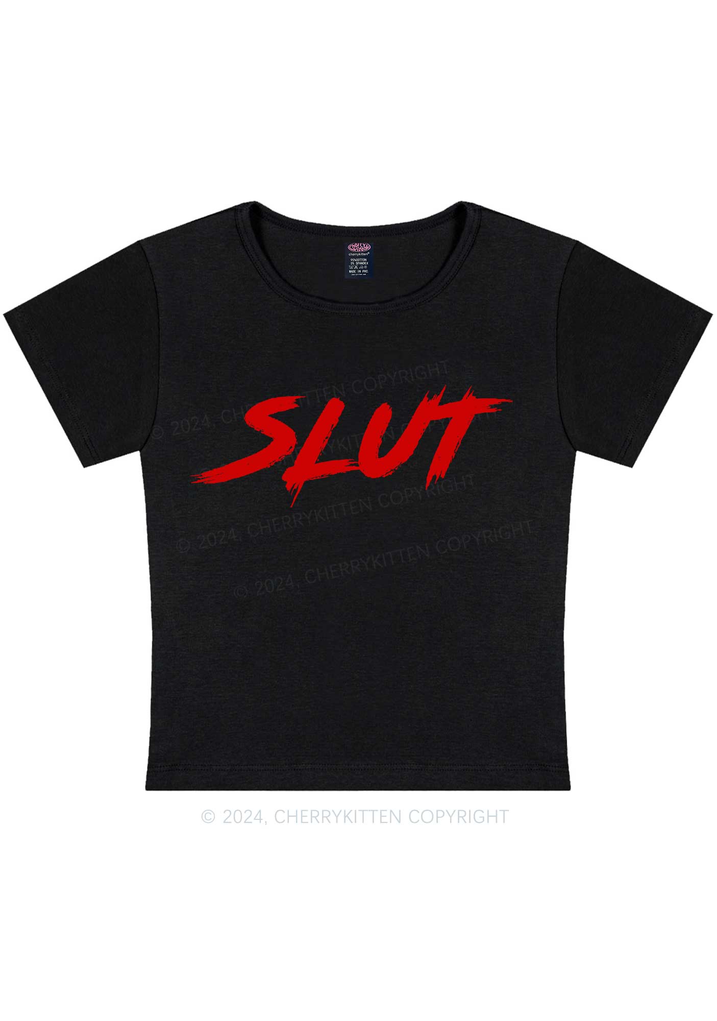 Hot Slxt Y2K Baby Tee Cherrykitten