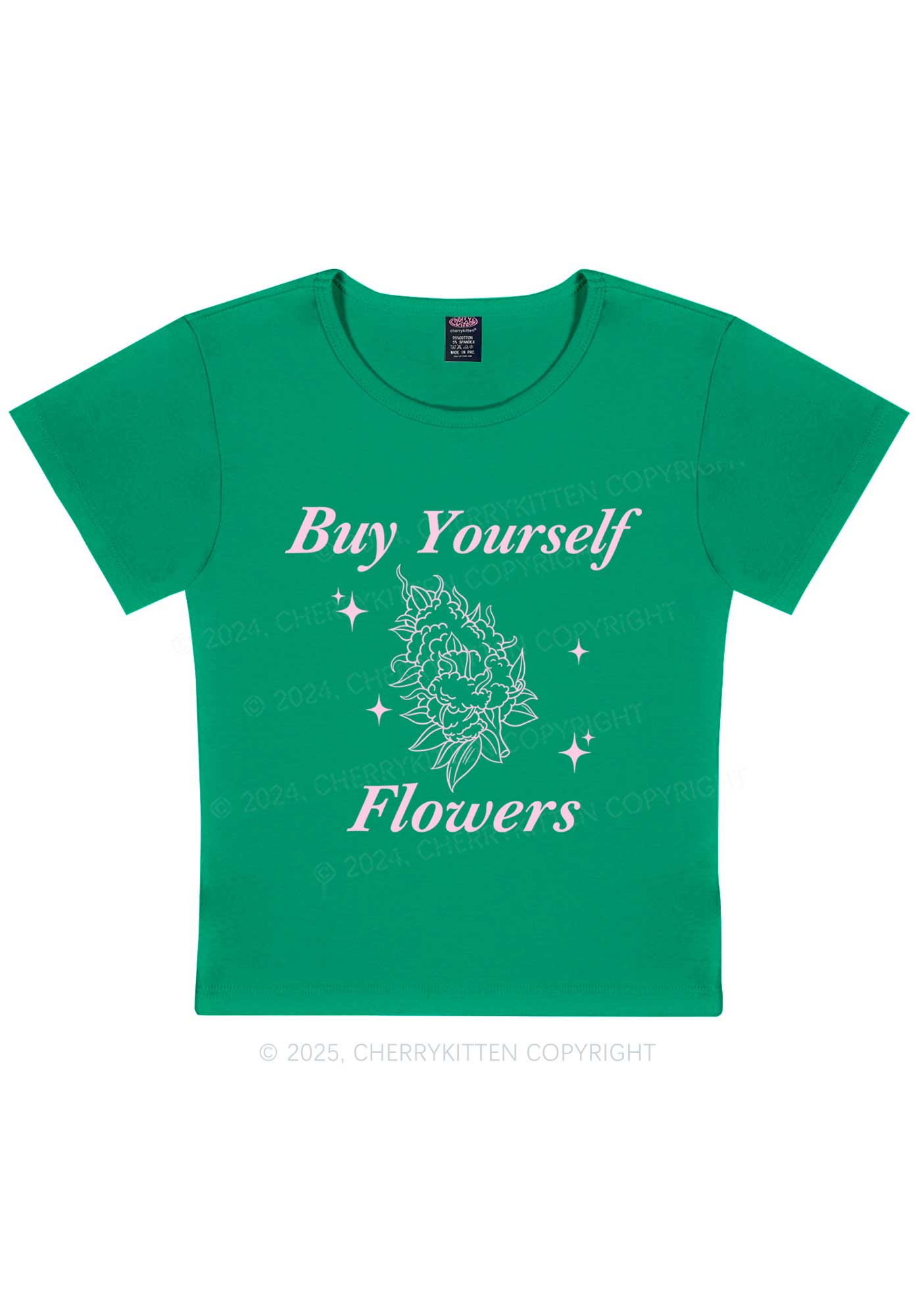 Buy Yourself Flowers Y2K Baby Tee Cherrykitten