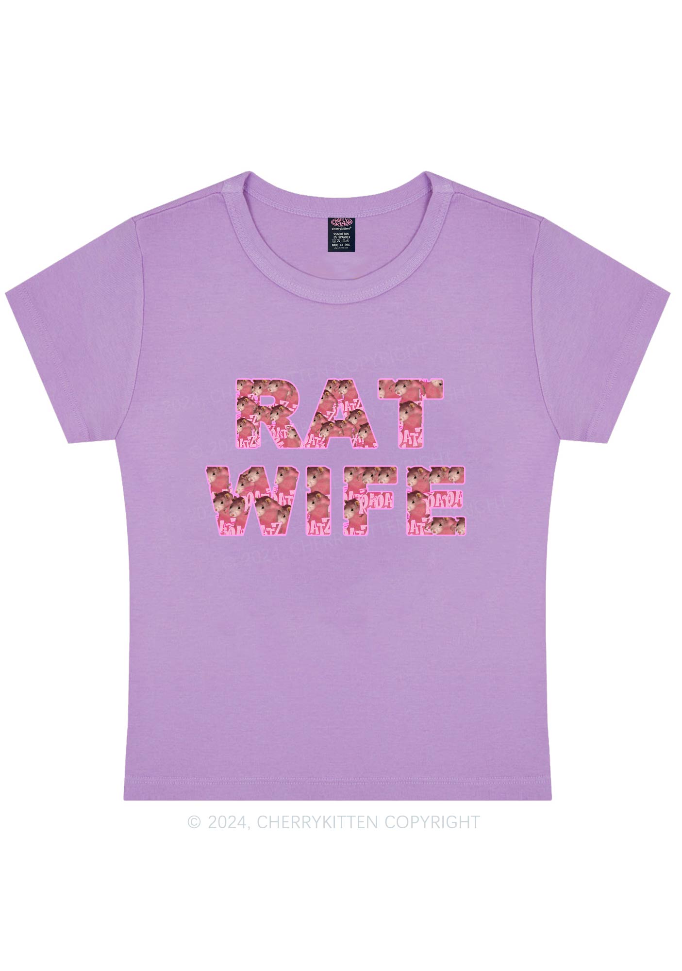 Rat Wife Y2K Baby Tee Cherrykitten