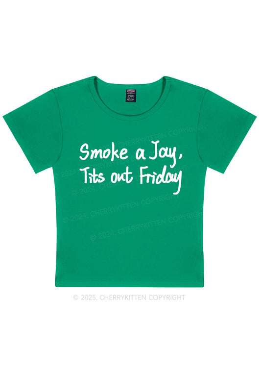 Smoke A Jay Y2K Baby Tee Cherrykitten