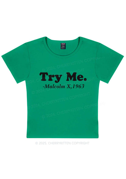 Try Me Y2K Baby Tee Cherrykitten