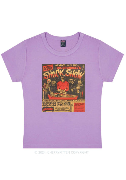 Halloween Shock Show Y2K Baby Tee Cherrykitten