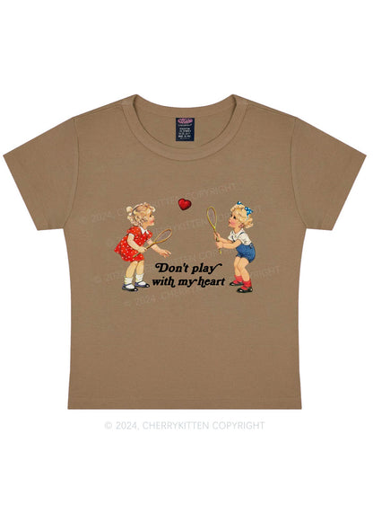 Don't Play With My Heart Y2K Baby Tee Cherrykitten