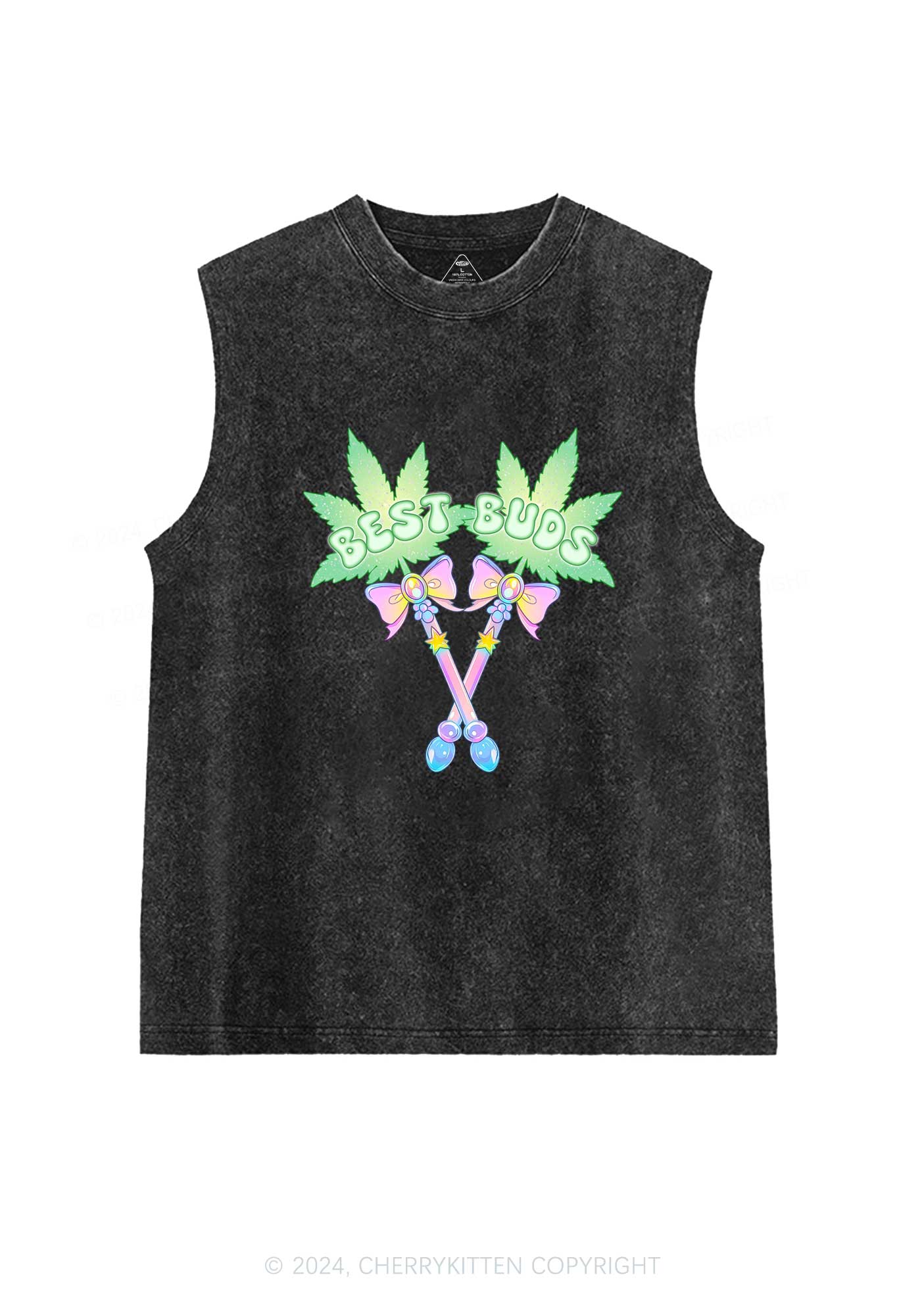 Best Buds Y2K Washed Tank Cherrykitten