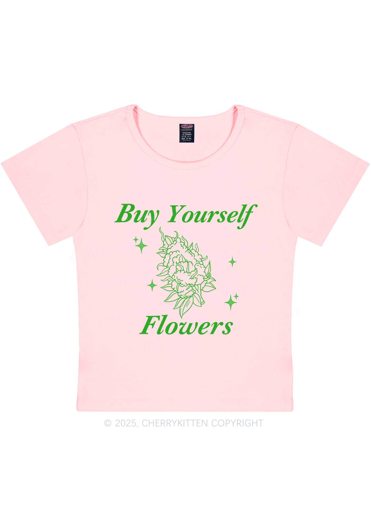 Buy Yourself Flowers Y2K Baby Tee Cherrykitten