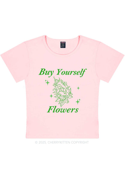 Buy Yourself Flowers Y2K Baby Tee Cherrykitten