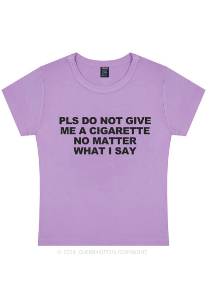 Don't Give Me Cigarette Y2K Baby Tee Cherrykitten