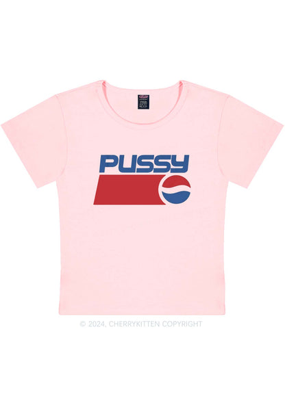 Red Blue Puxxy Y2K Baby Tee Cherrykitten