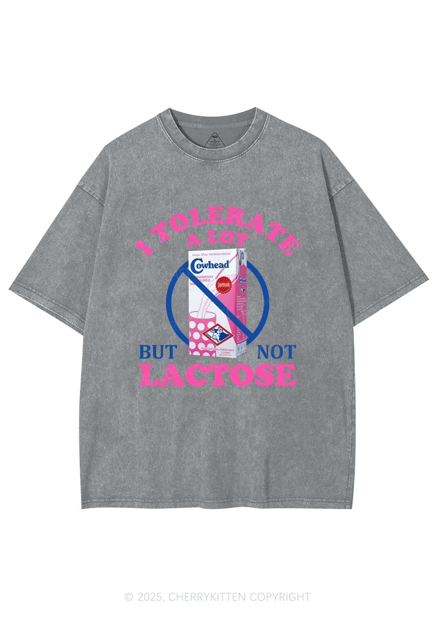 Dont Tolerate Lactose Y2K Washed Tee Cherrykitten