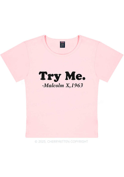 Try Me Y2K Baby Tee Cherrykitten