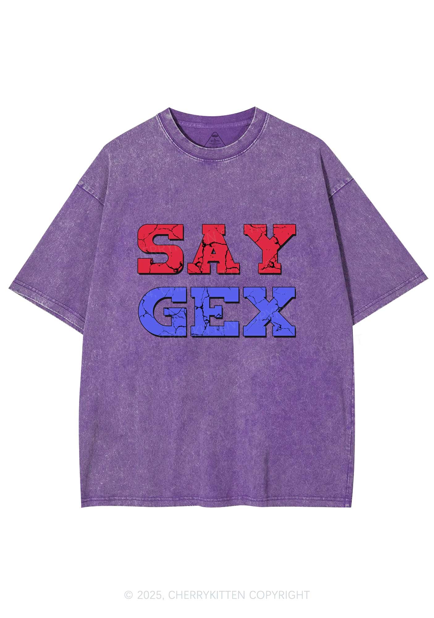 Say Gex Y2K Washed Tee Cherrykitten