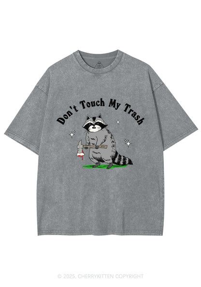 Dont Touch My Trash Y2K Washed Tee Cherrykitten