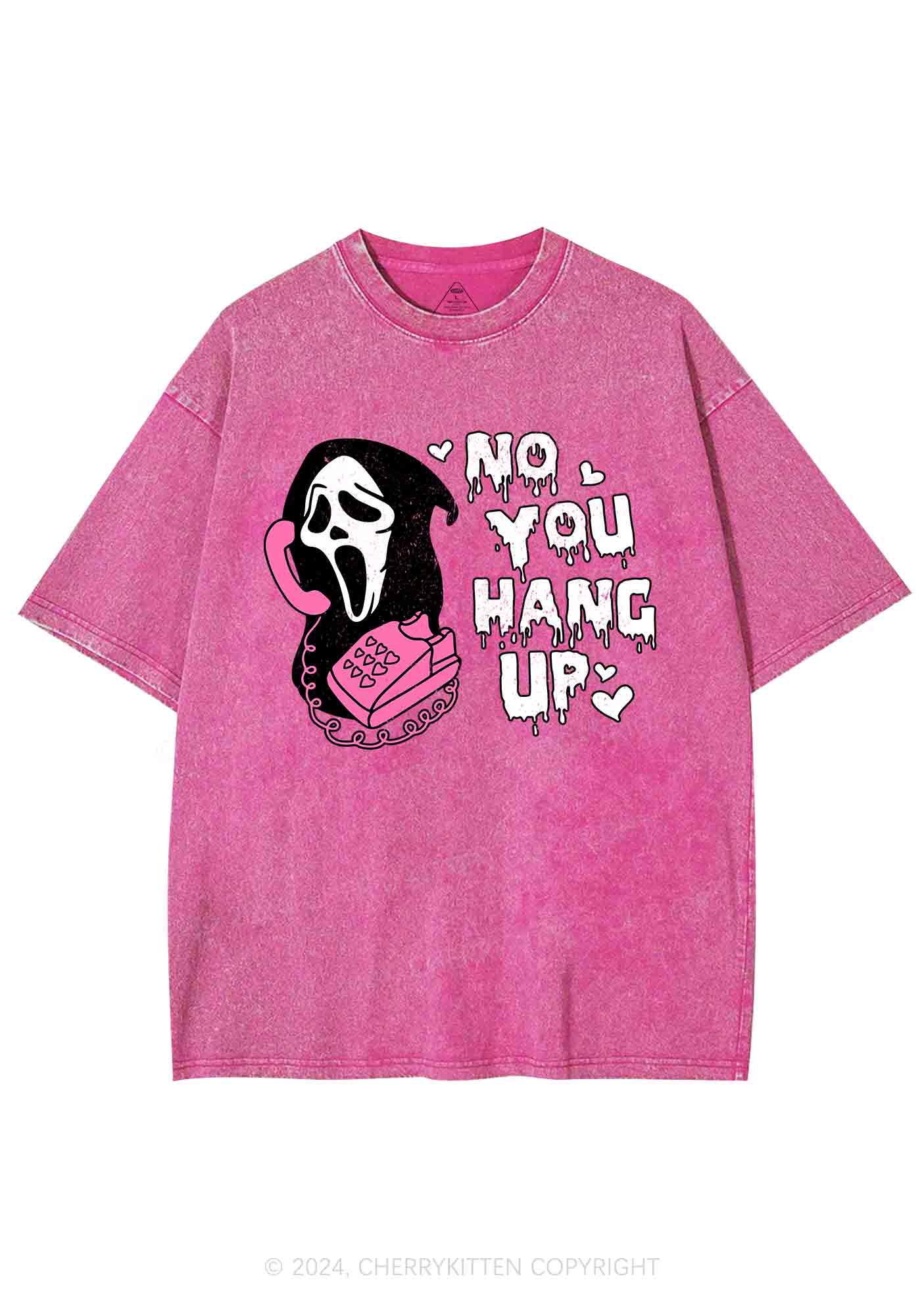 Halloween No You Hang Up Y2K Washed Tee Cherrykitten